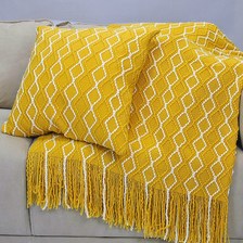 床搭巾针织毯流苏沙发盖毯床尾毯午睡毯空调毯盖毯搭毯毯子休闲毯