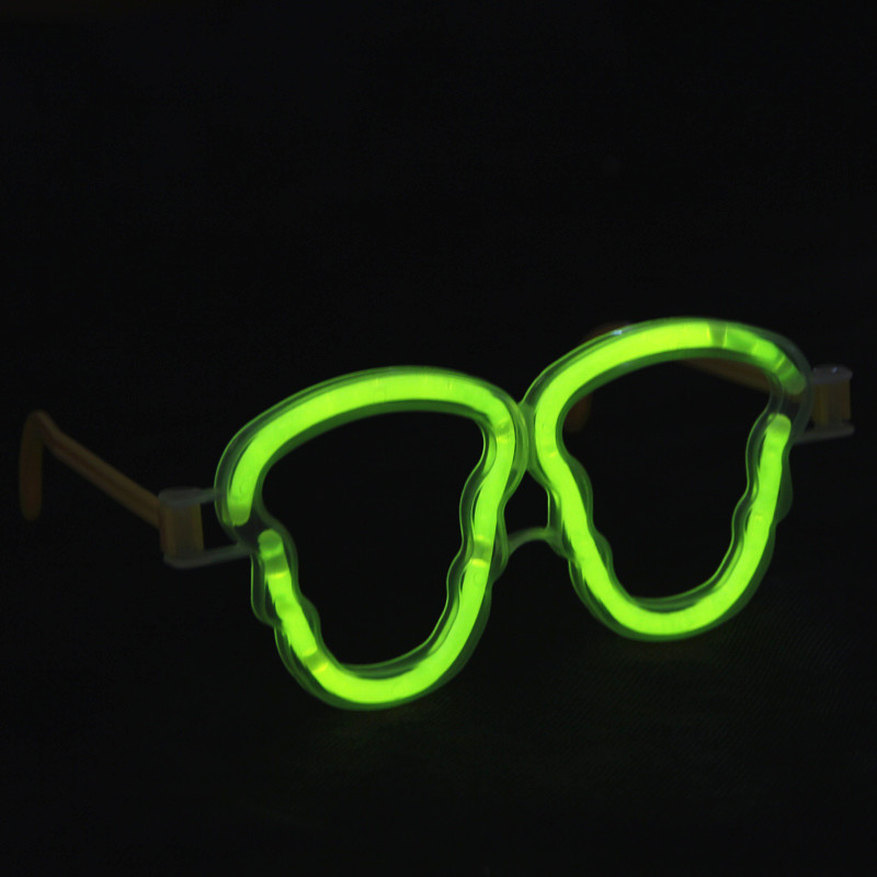 厂家供应眼镜架子荧光棒眼镜配件骷髅荧光眼镜镜架各类眼镜批发