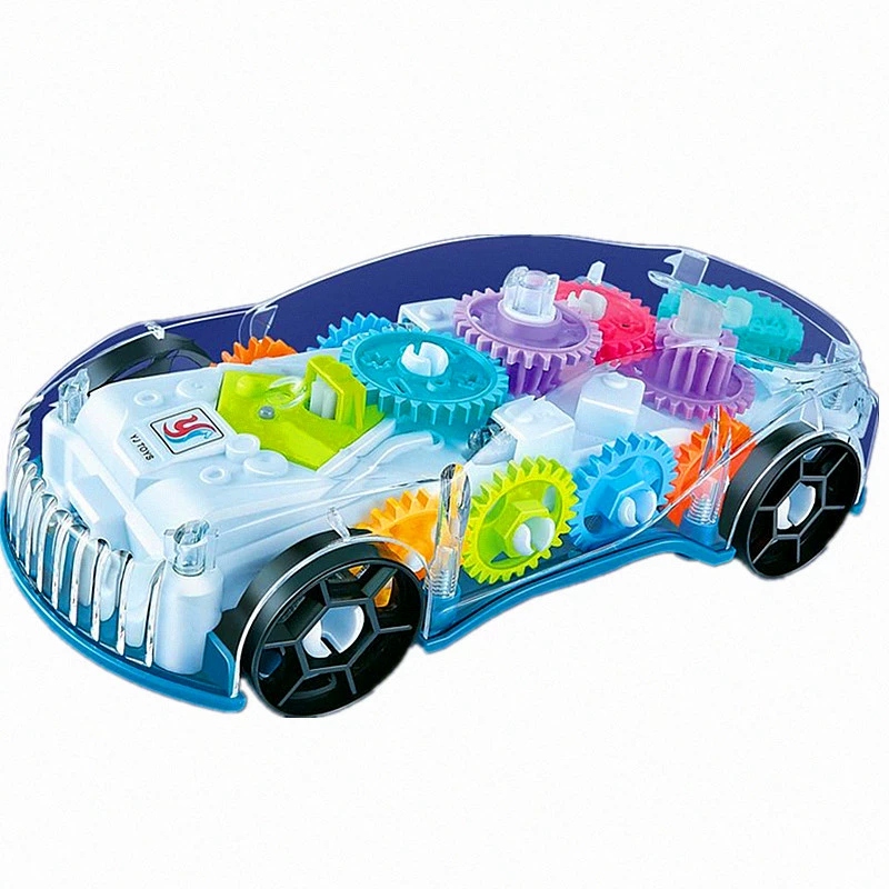 Electric universal lights, music, transparent gear cars, street stalls, illuminated night markets, parks, children's mechanical cars, toys, h Specification drawing