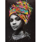 速卖通新款装饰画 非洲女人黑人现代挂画 Wish 亚马逊帆布画 画芯