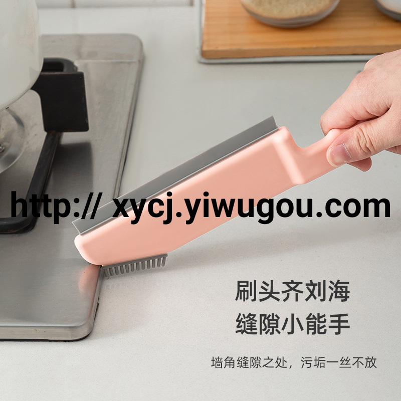 Cleaning brush, three-in-one kitchen and bathroom countertop brush, sink and stove brush, crevice brush, multi-functional water scraper brush, scraper blade Application Scenario