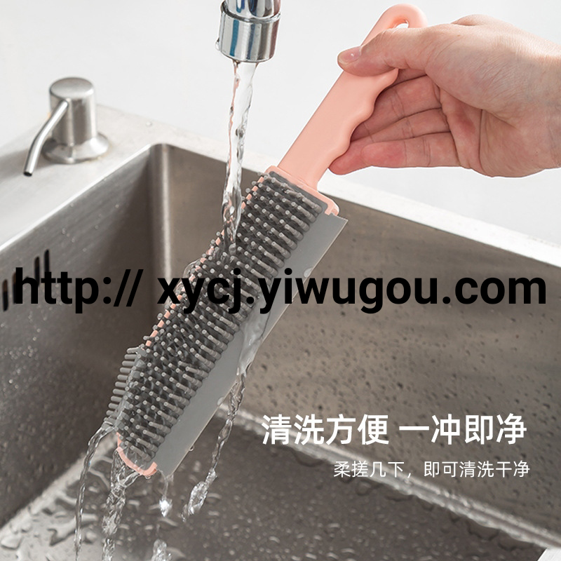 Cleaning brush, three-in-one kitchen and bathroom countertop brush, sink and stove brush, crevice brush, multi-functional water scraper brush, scraper blade Specification image