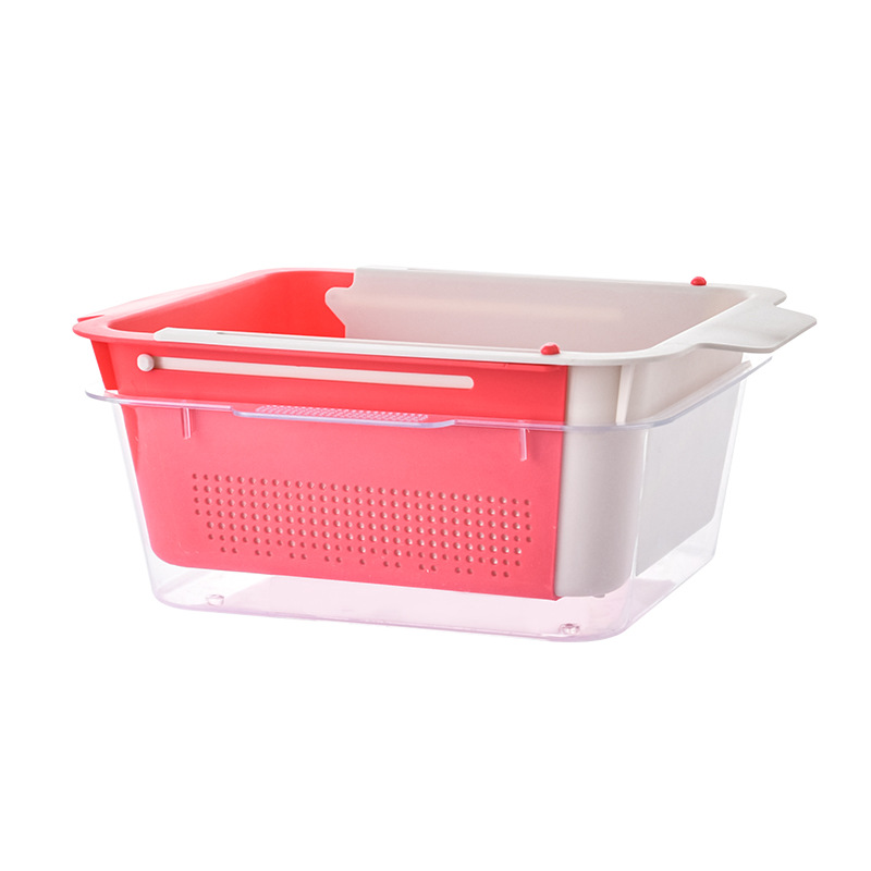 Double Household Kitchen Washing Basin Drain Basket Washing Basket Washing Fruit Tray Washing Fruit And Vegetable Washing Basin Item Picture