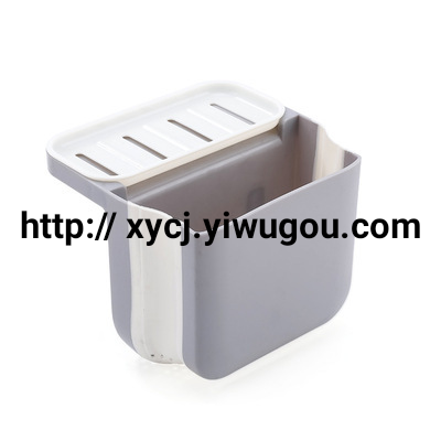 Creative double suction cup hanging sink draining basket, kitchen dry and wet separation kitchen waste draining basket, folding fruit and vegetable storage basket Application Scenario