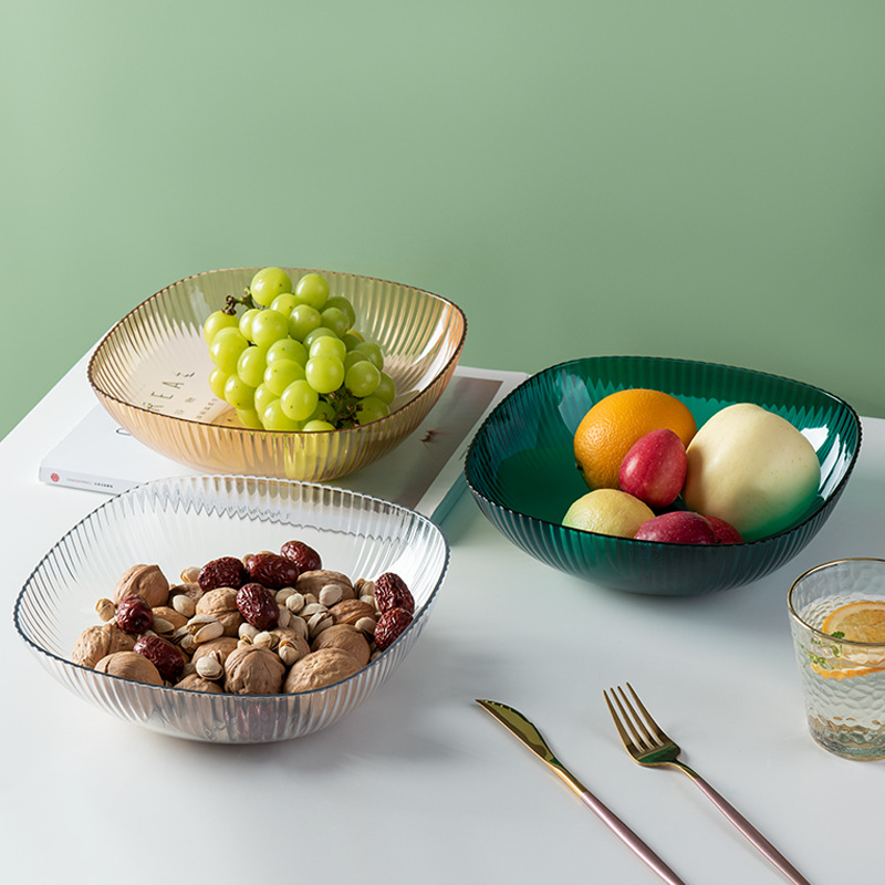 Net Red Fruit Tray Home Translucent Simple Nordic Style Modern Living Room Coffee Table Creative Dry Fructose Snack Fruit Tray details Picture
