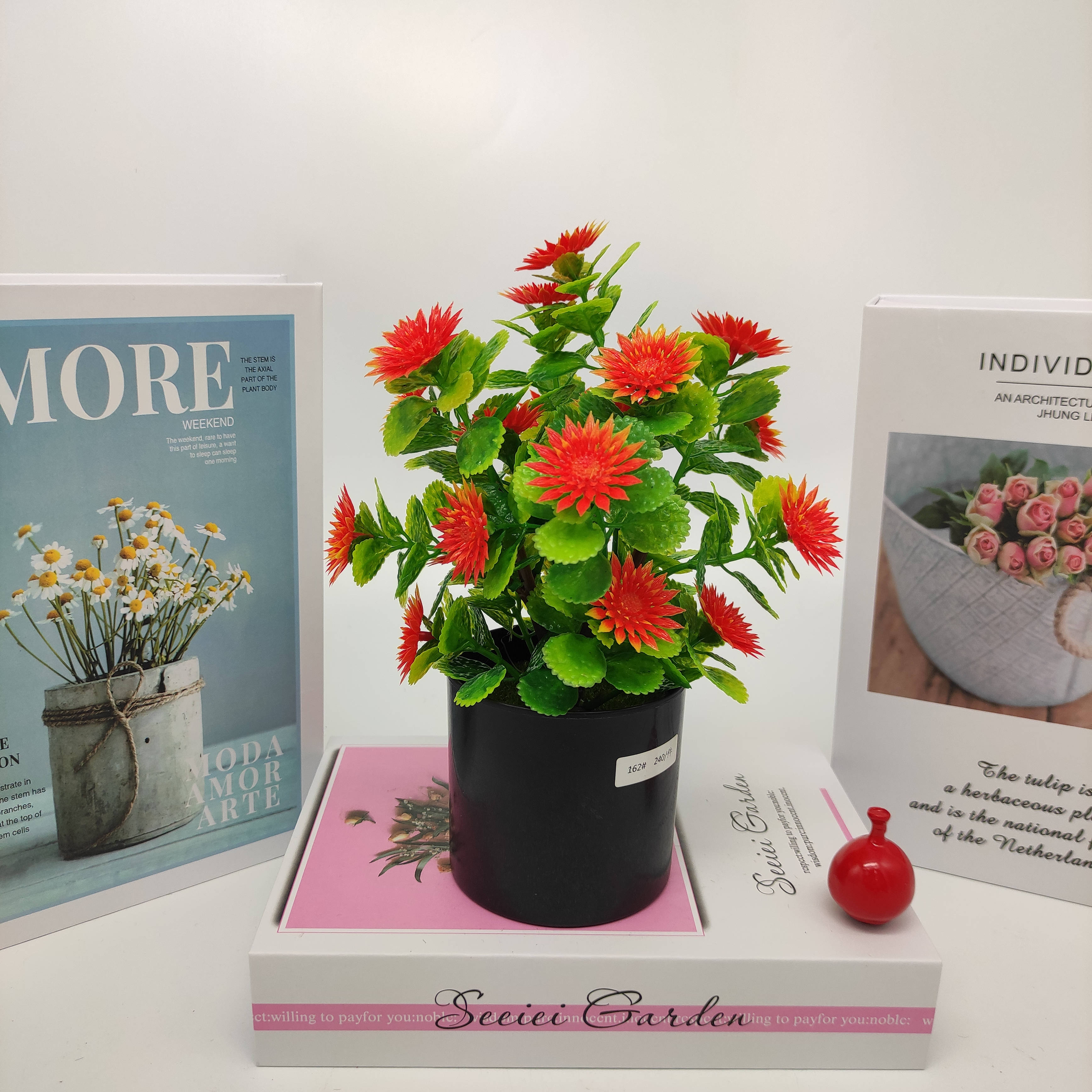Mini artificial bonsai flowers, small potted plants, factory direct sales of artificial flower plants