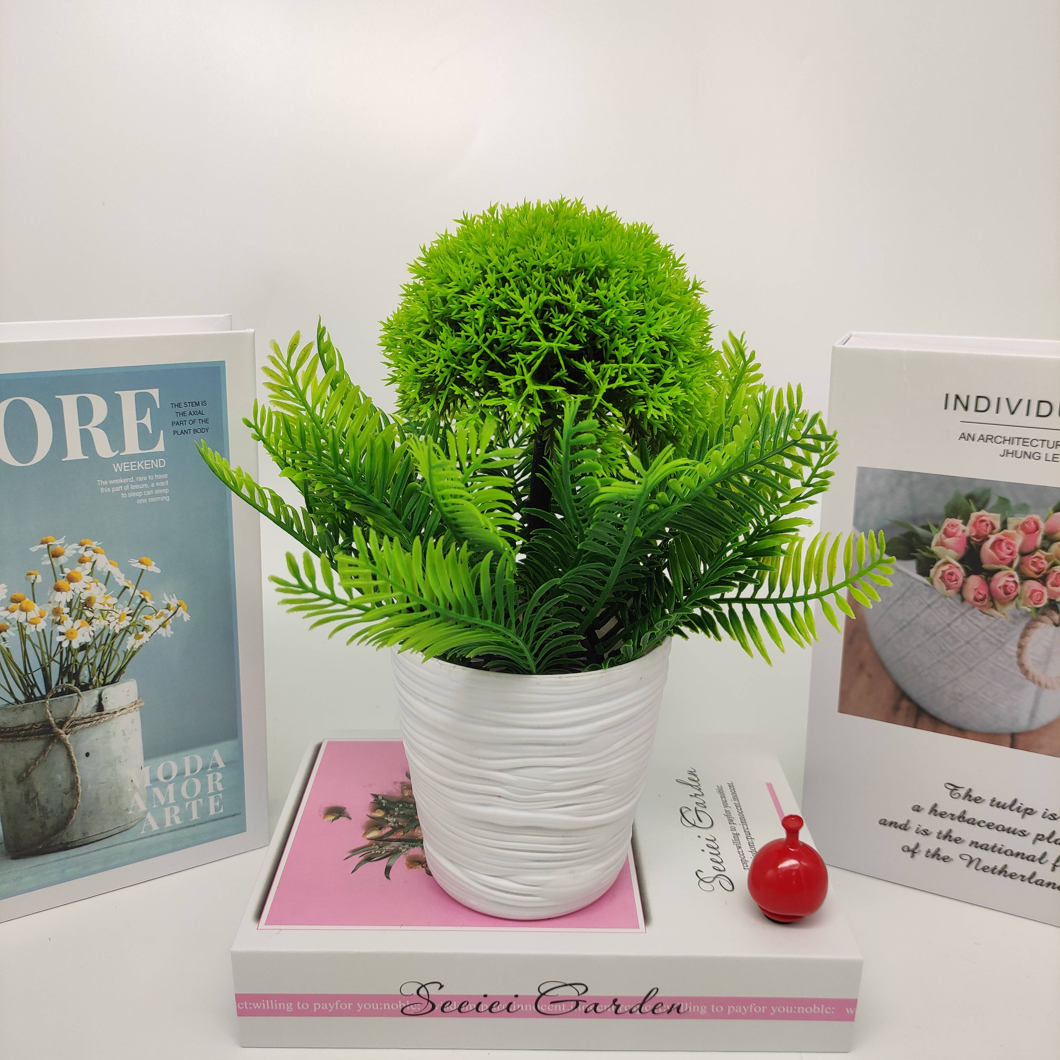 Mini artificial bonsai flowers, small potted plants, factory direct sales of artificial flower plants Specification image