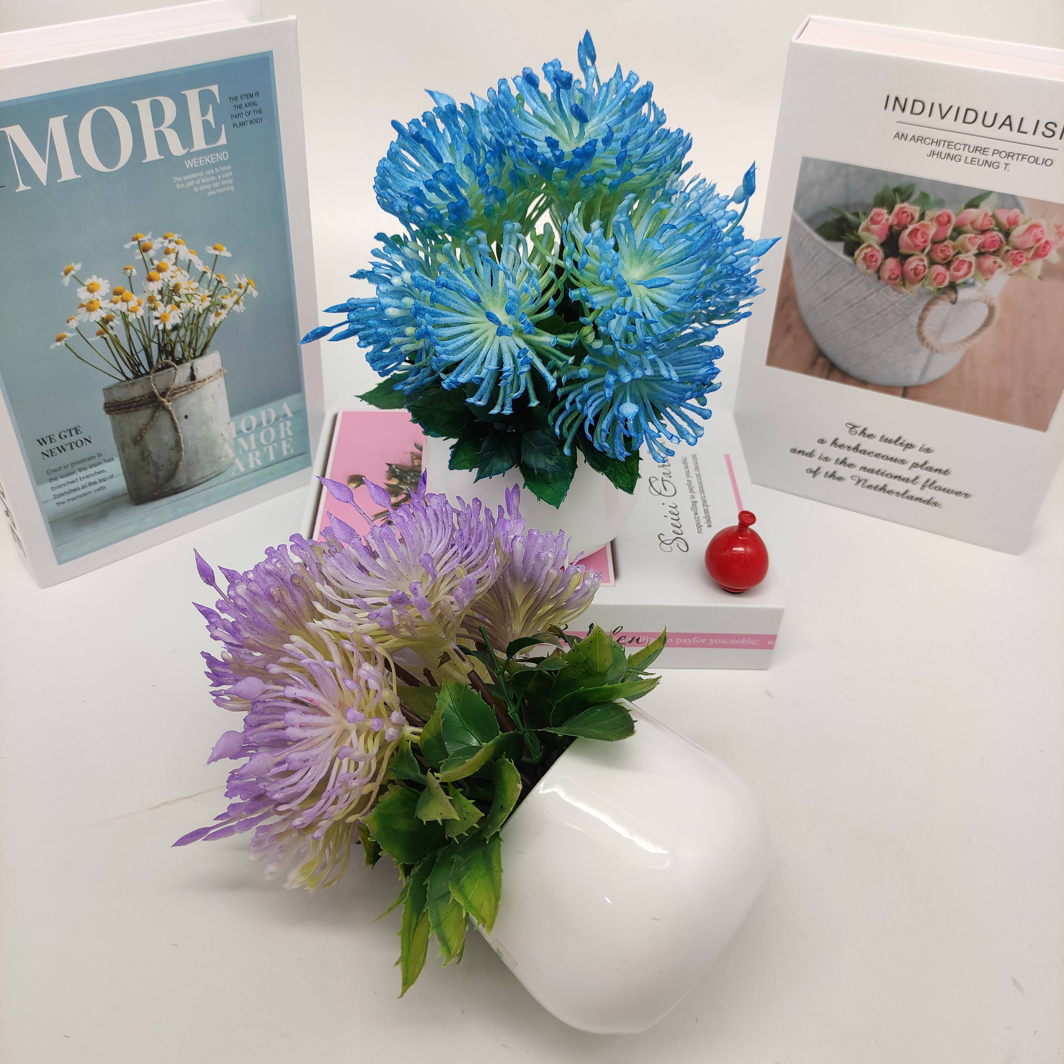 Mini artificial bonsai flowers, small potted plants, factory direct sales of artificial flower plants Specification image