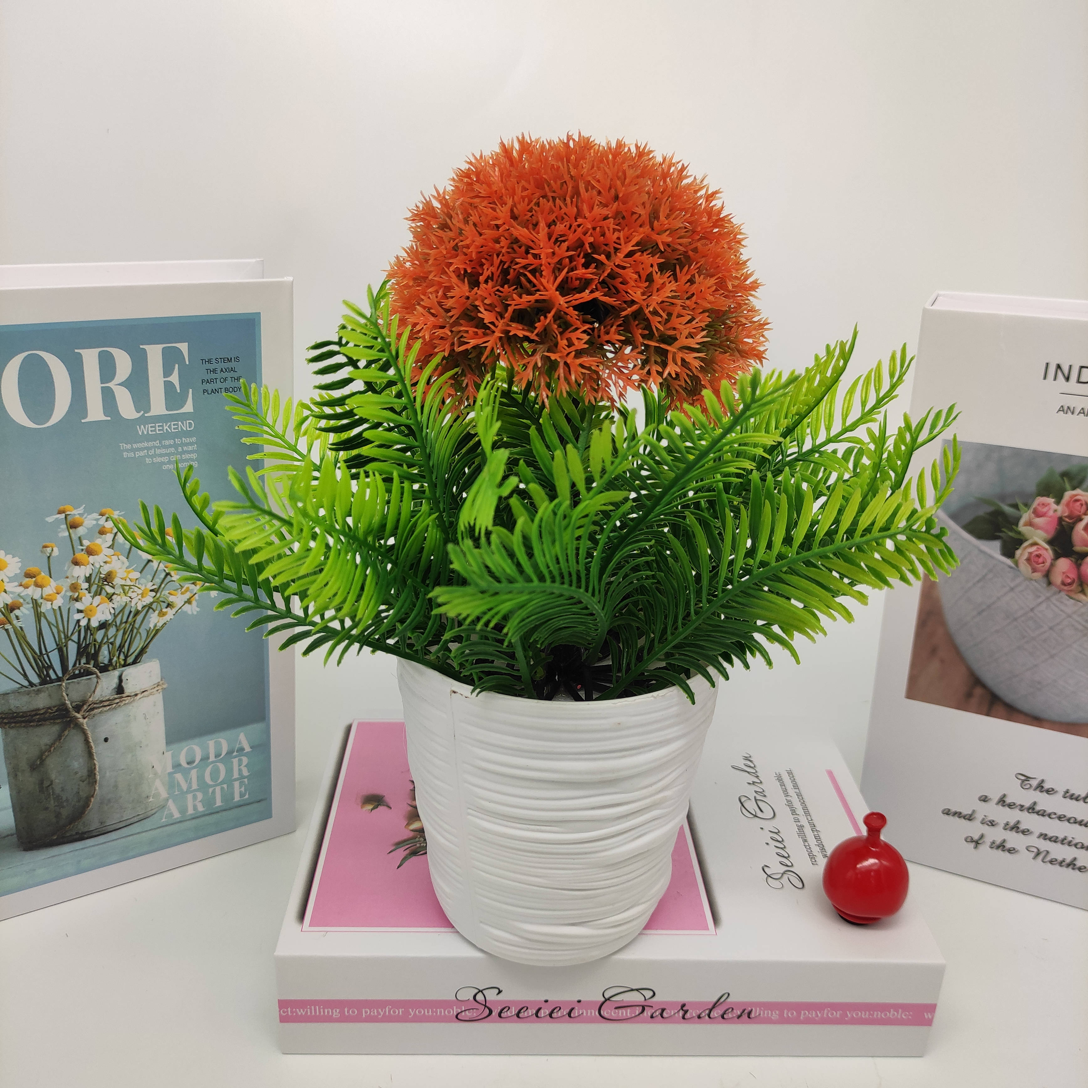 Mini artificial bonsai flowers, small potted plants, factory direct sales of artificial flower plants