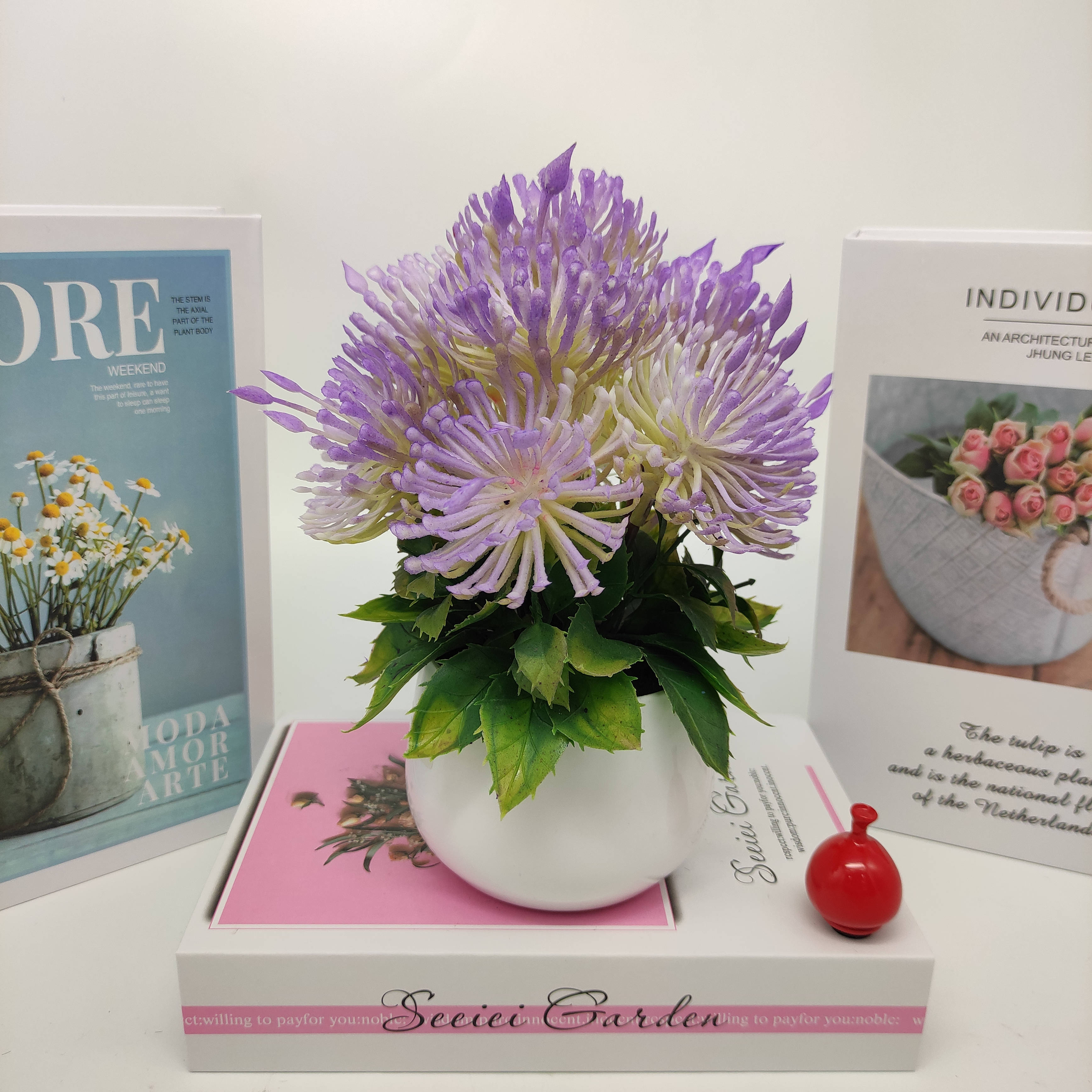 Mini artificial bonsai flowers, small potted plants, factory direct sales of artificial flower plants