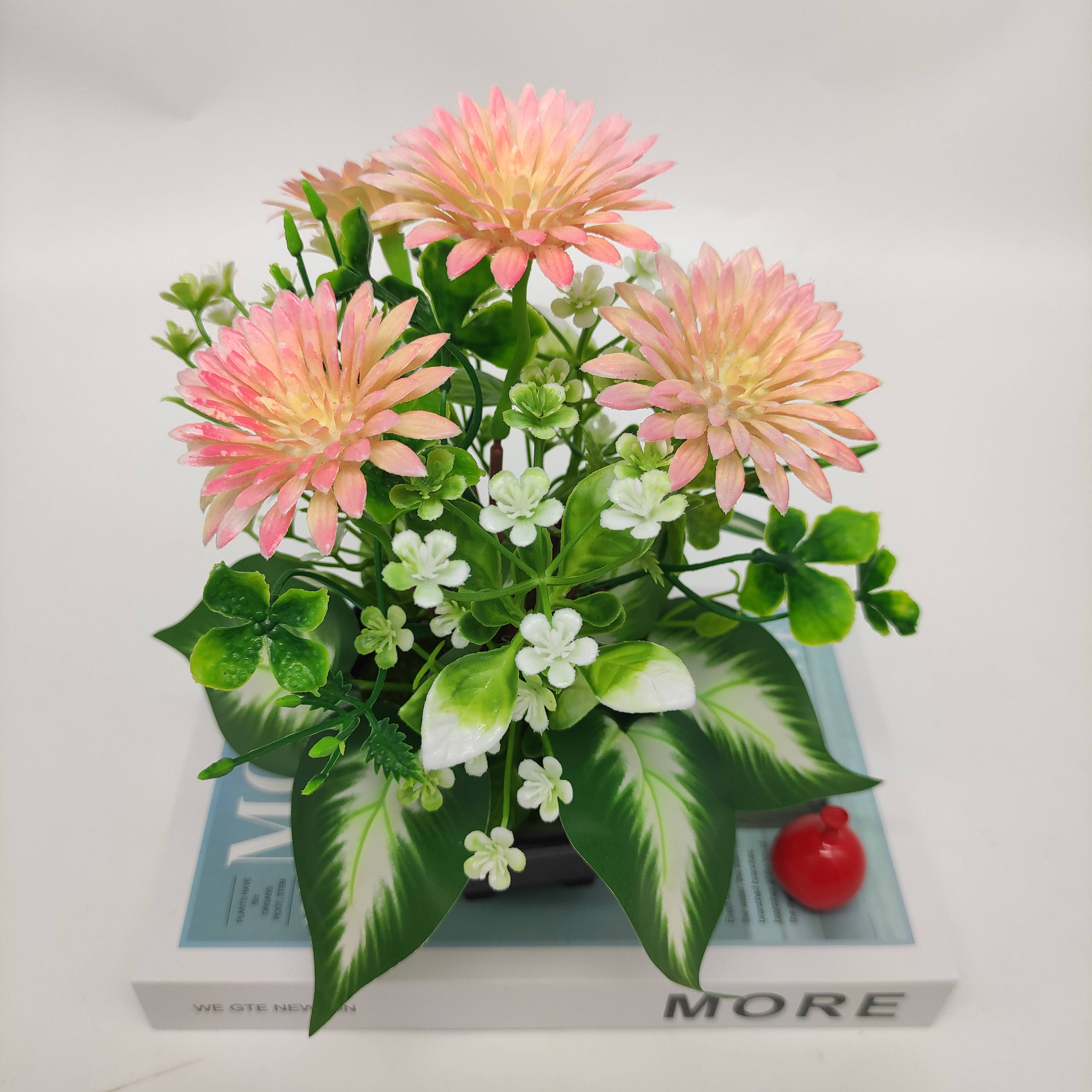 Mini artificial bonsai flowers, small potted plants, factory direct sales of artificial flower plants details Picture