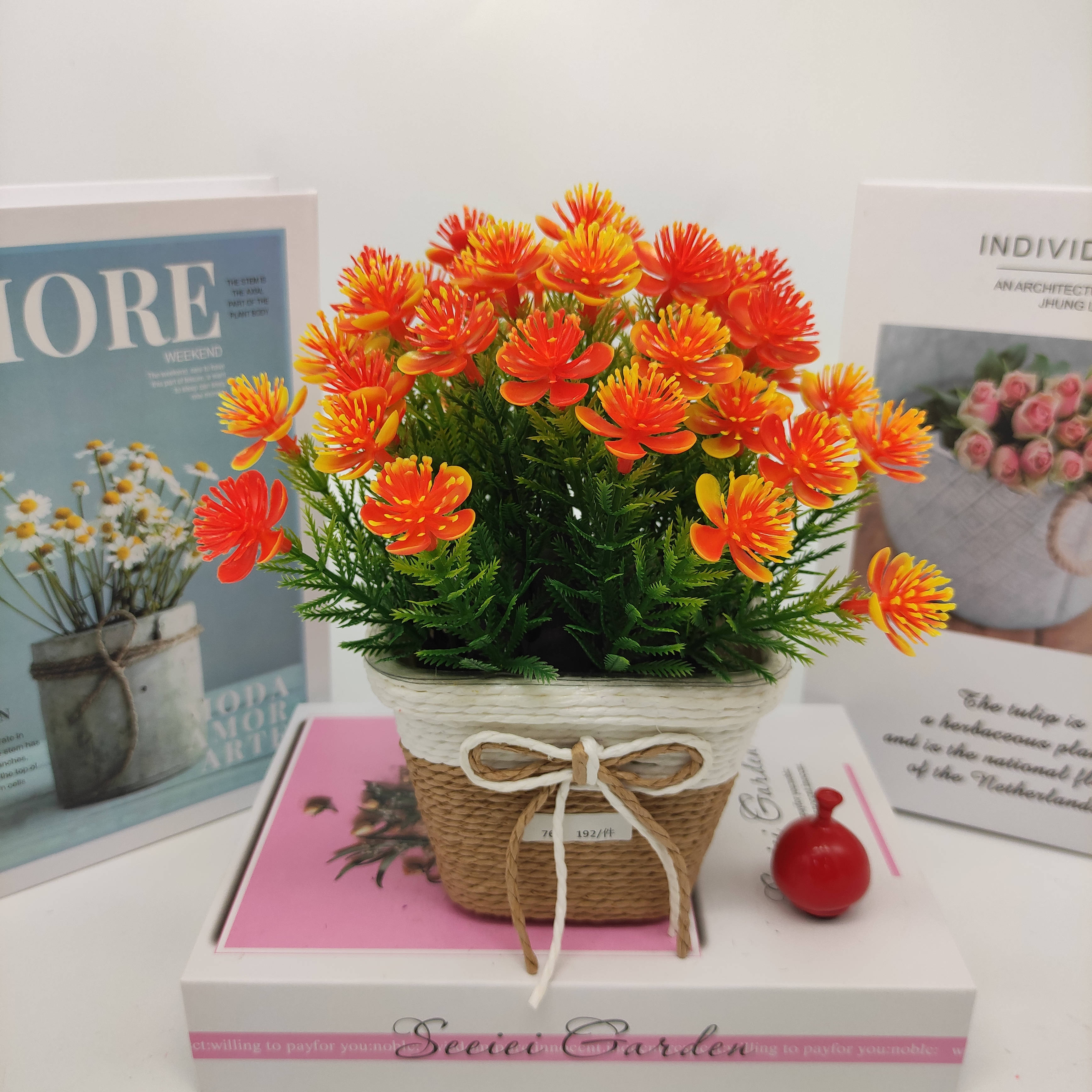 Mini artificial bonsai flowers, small potted plants, factory direct sales of artificial flower plants Application Scenario