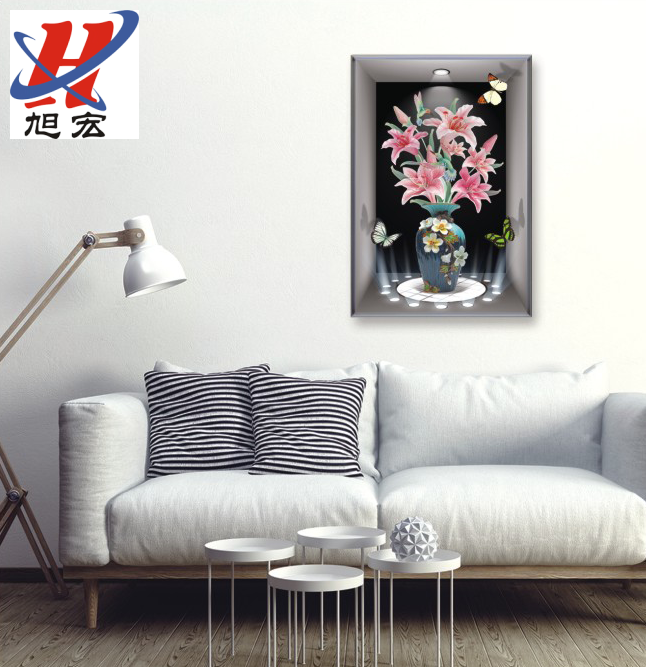 8D picture frame painting XF three-dimensional vase with 3D three-dimensional wall stickers Painting bedroom room wall decoration stickers new