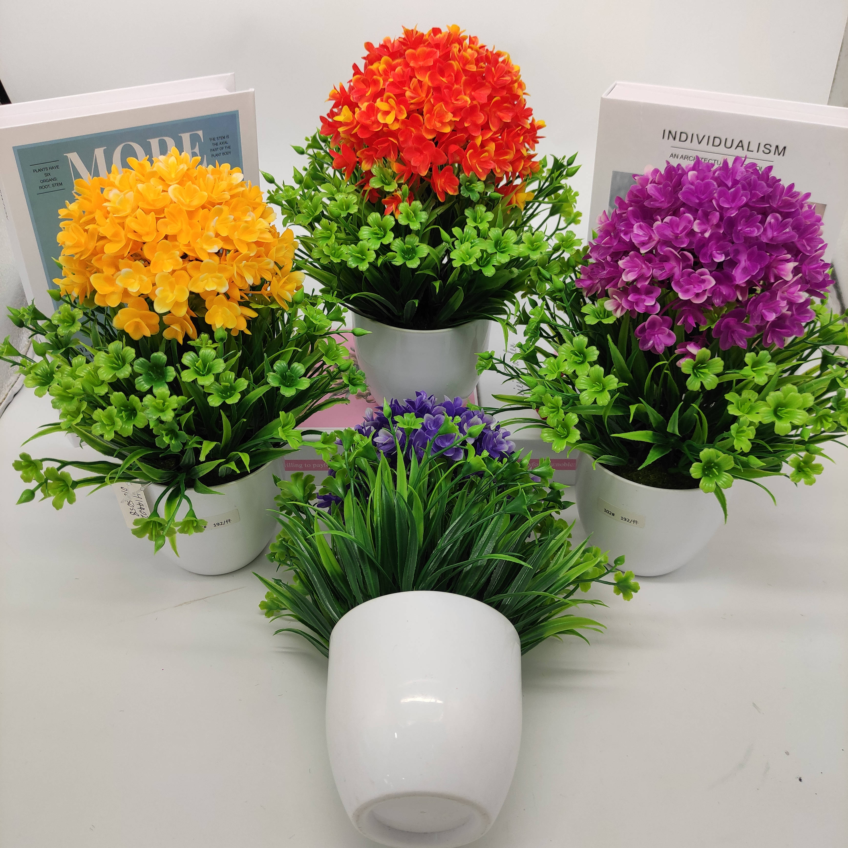 Mini artificial bonsai flowers, small potted plants, factory direct sales of artificial flower plants Application Scenario