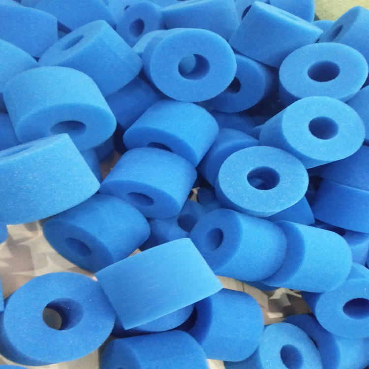 Wholesale cylindrical filter sponge tubes in stock, swimming pool filtration, blue sponge sleeve filter core, custom-made cylindrical sponge Application Scenario
