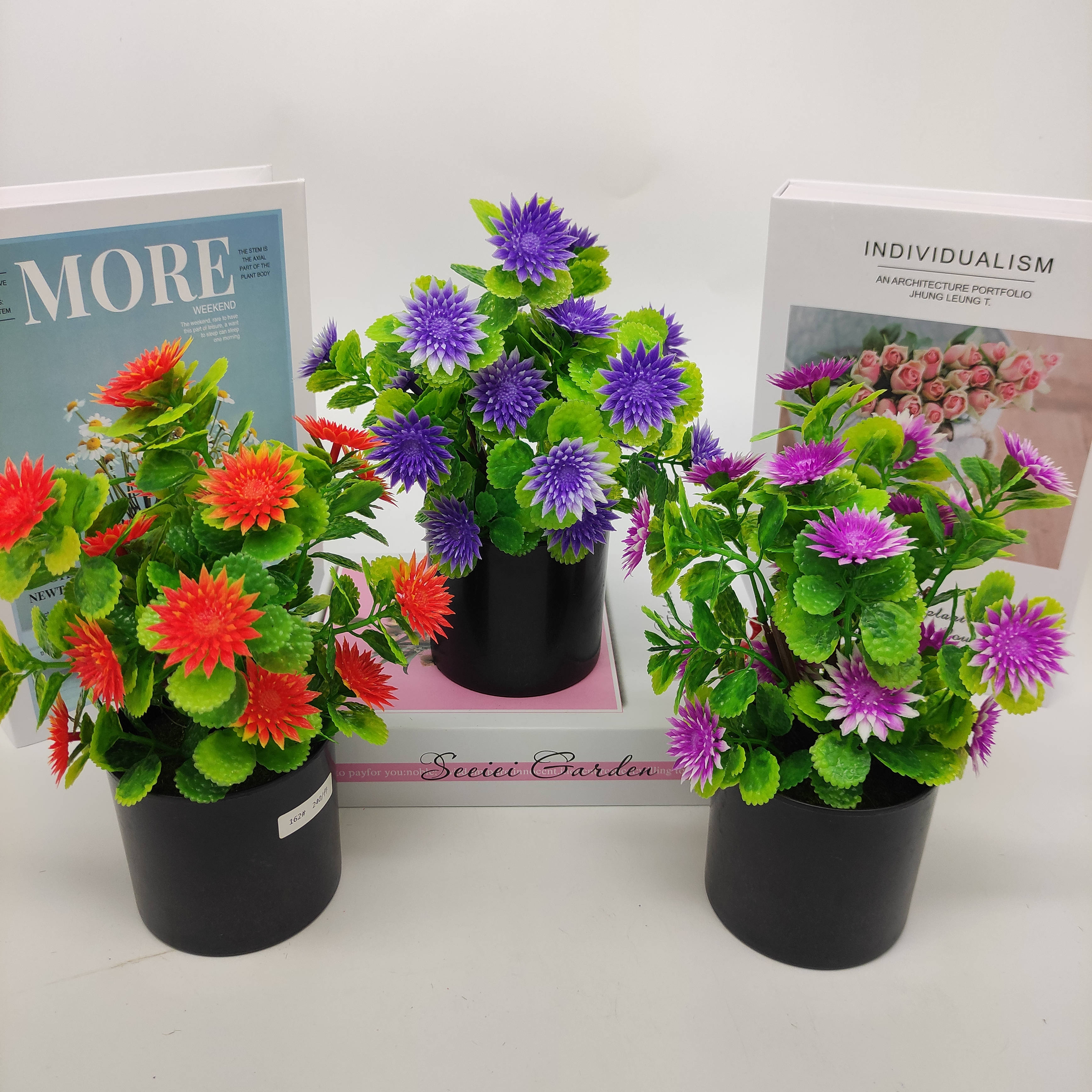 Mini artificial bonsai flowers, small potted plants, factory direct sales of artificial flower plants Application Scenario