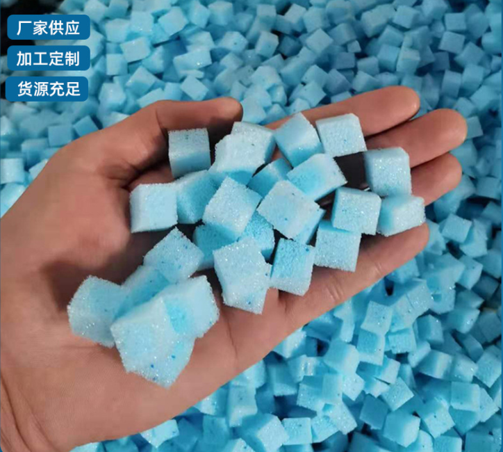 Blue slow-rebound memory foam, chopped and crushed sponge, slow-rebound chopped and crushed sponge pillow full figure