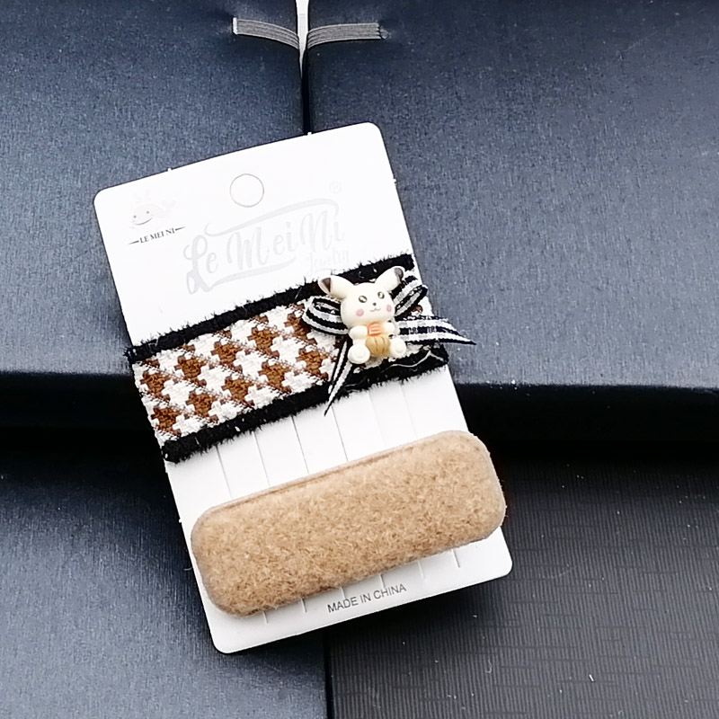 N3216 knitted cartoon + wool BB hair clips, duck clips, hair clips, hair accessories, headwear, Japanese and Korean accessories 2-yuan store wholesale Specification image