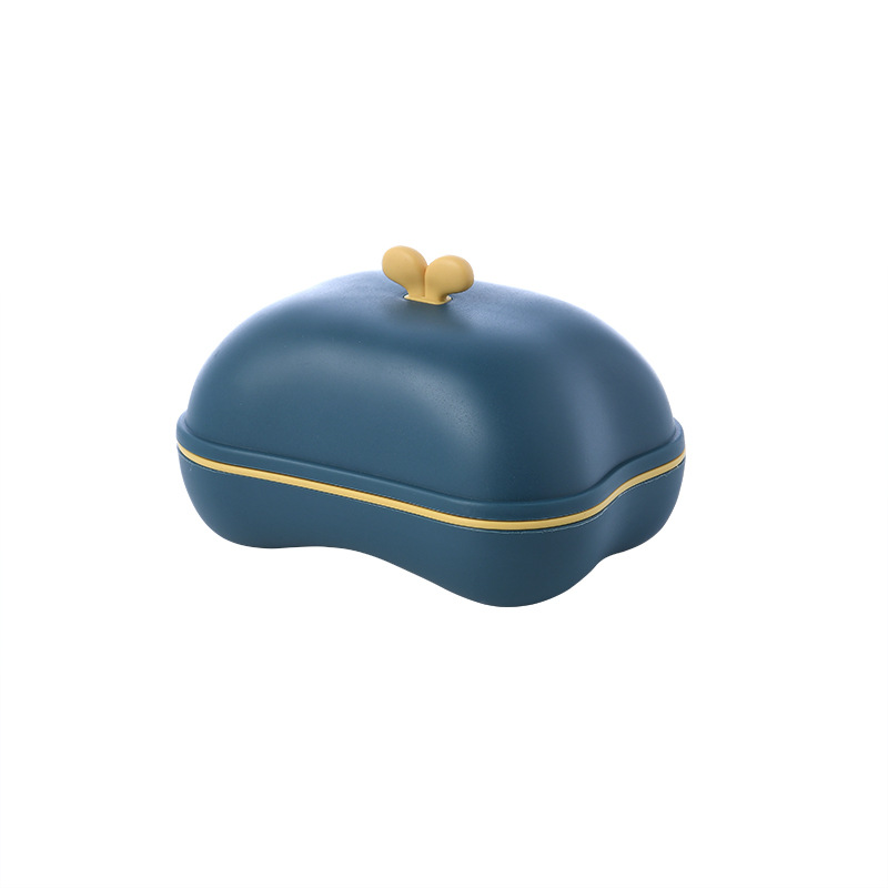 Double-layer draining soap box, Nordic household bathroom creative portable soap tray, bathroom soap rack, dormitory soap box Item Picture