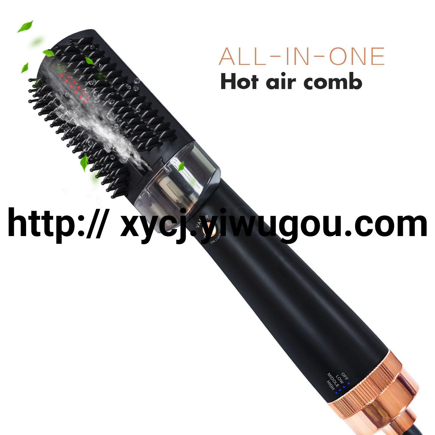 Cross-border five-in-one hot air comb, spray hair care, curling and straightening dual-purpose hair dryer, multi-functional infrared straightening and curling comb details Picture