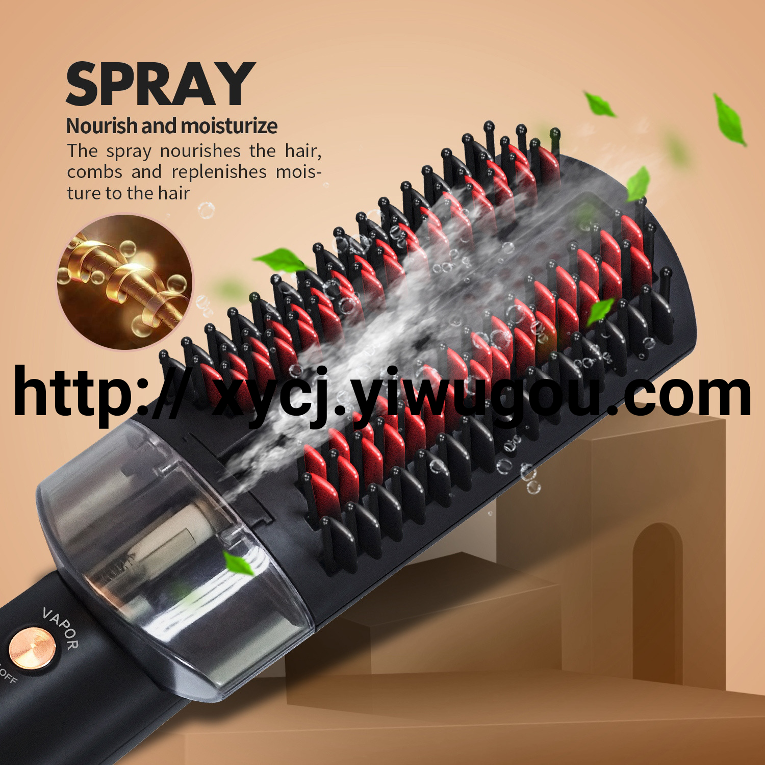 Cross-border five-in-one hot air comb, spray hair care, curling and straightening dual-purpose hair dryer, multi-functional infrared straightening and curling comb Application Scenario