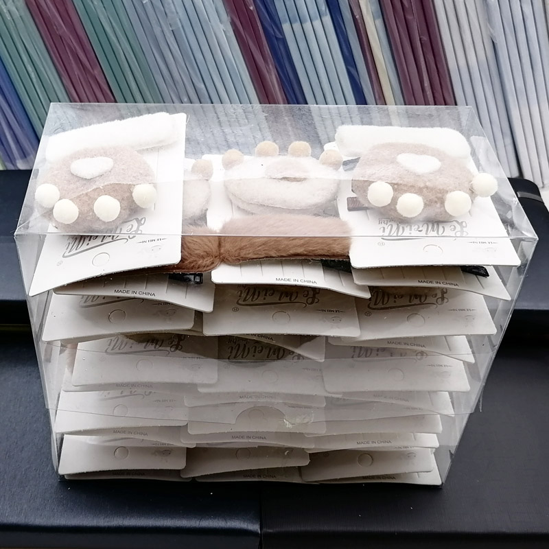 N3317 Winter Edition Wool + knitted BB clips, duck clips, hair clips, hair accessories, headwear, Japanese and Korean accessories, 2-yuan store wholesale Item Picture