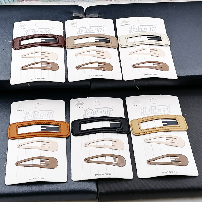 N3213 Simple 1+2BB clip set Hair clip, duck clip, hair clip, hair accessory, head accessory, Japanese and Korean accessories, 2-yuan store wholesale Application Scenario