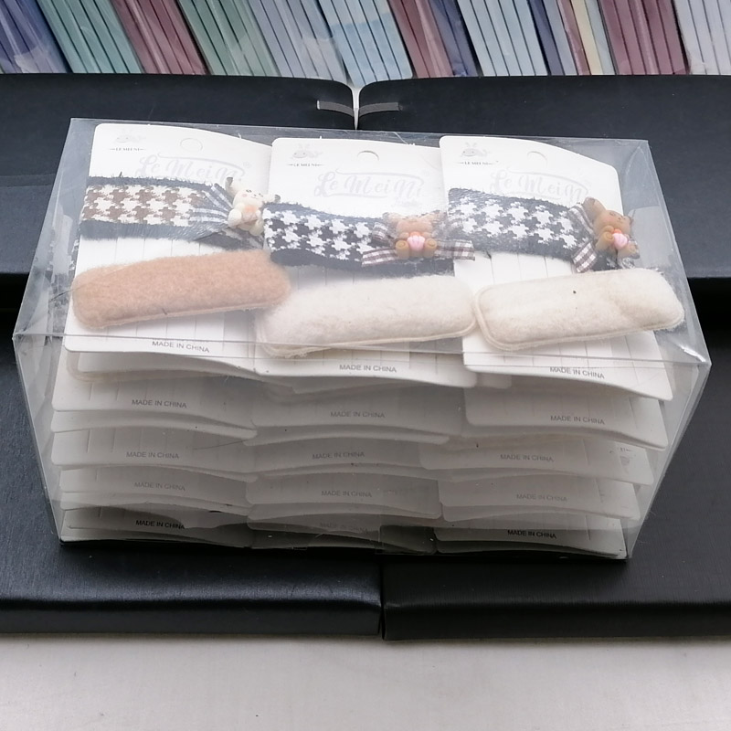 N3216 knitted cartoon + wool BB hair clips, duck clips, hair clips, hair accessories, headwear, Japanese and Korean accessories 2-yuan store wholesale Item Picture