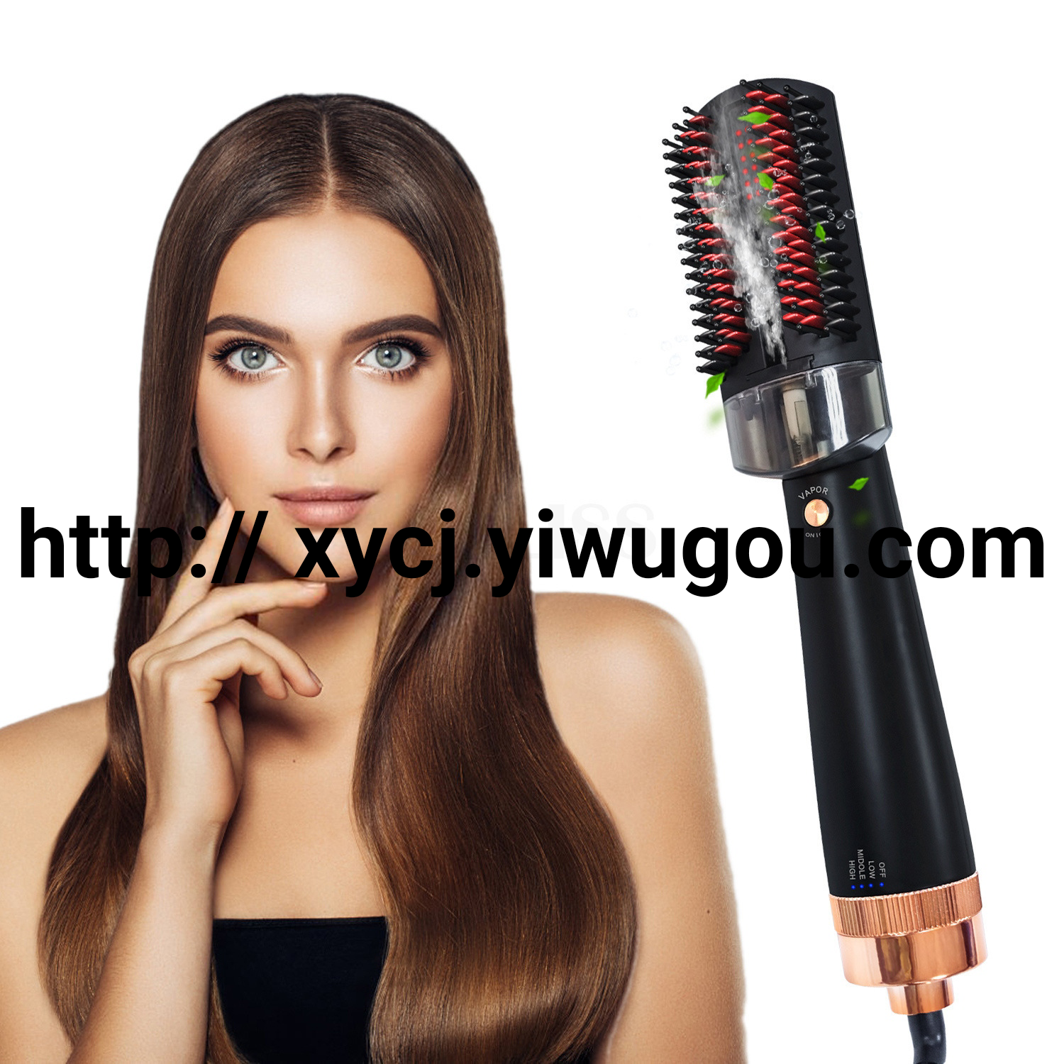 Cross-border five-in-one hot air comb, spray hair care, curling and straightening dual-purpose hair dryer, multi-functional infrared straightening and curling comb Item Picture