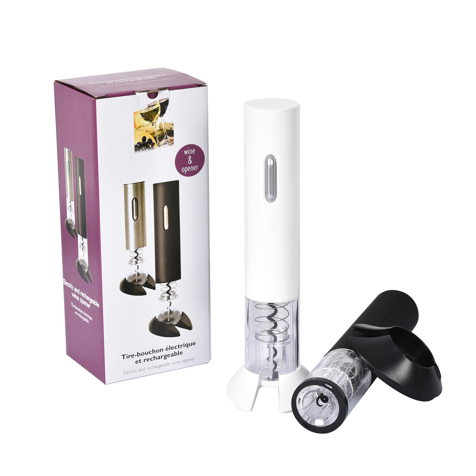 Electric bottle opener, dry battery type, electric wine bottle opener, aluminum alloy tube, automatic wine bottle opener, portable wine bottle opener, portable wine bottle opener, stainless steel bottle opener, details Picture