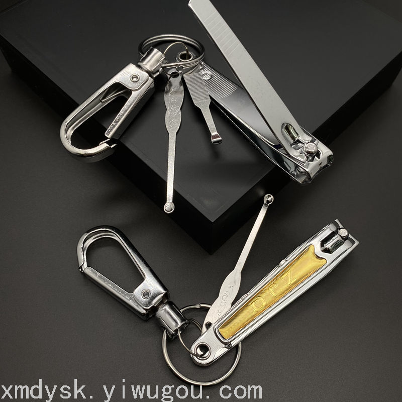 Keychain nail clipper set, ear spoon combination, nail clipper key chain supermarket wholesale supply Item Picture