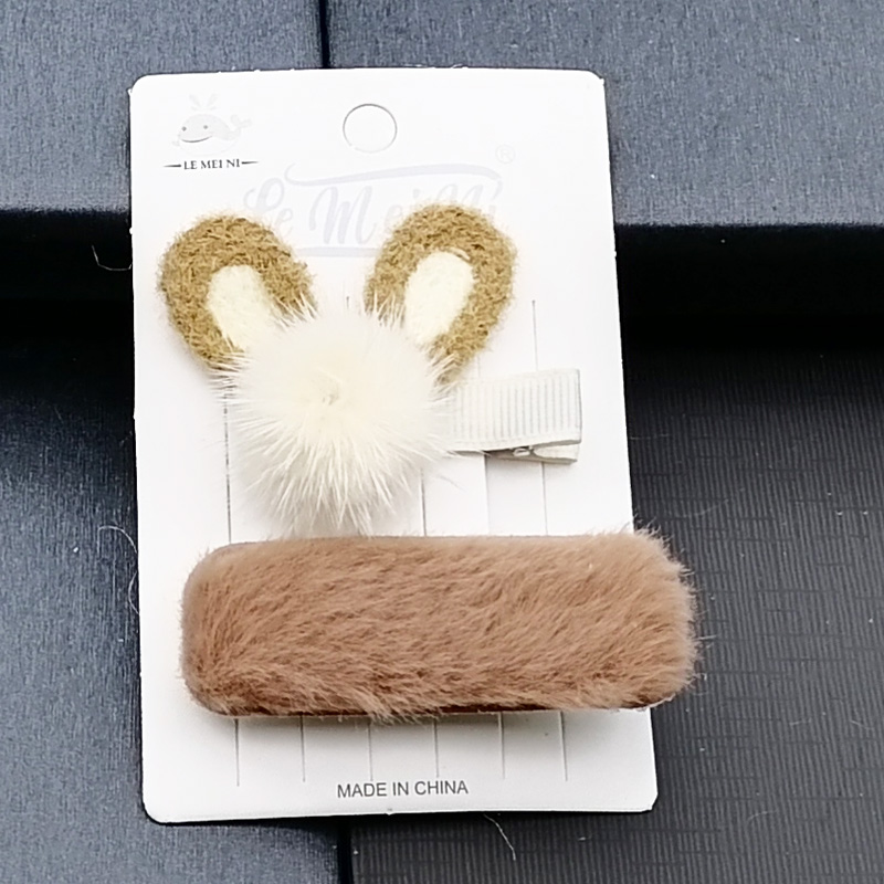 N3214 Winter Fur 1+1 Duck Clip set, hair clip, duck clip, hair accessory, head accessory, Japanese and Korean accessories, 2-yuan store wholesale Specification image