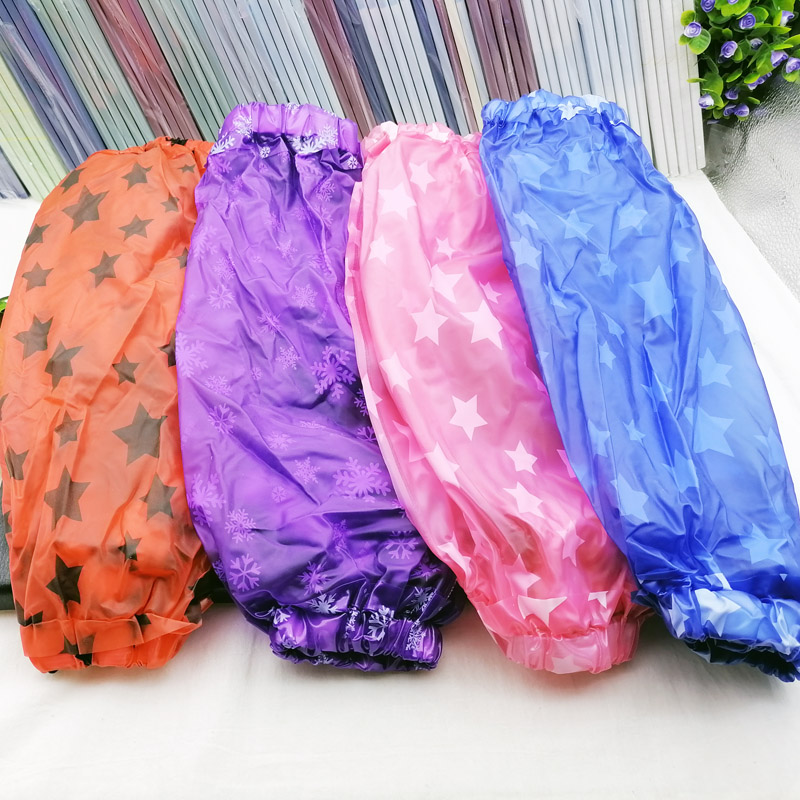 L3324 Extra-large five-pointed star rubber sleeve guards for household cleaning, labor protection, household, men's and women's work sleeves Item Picture