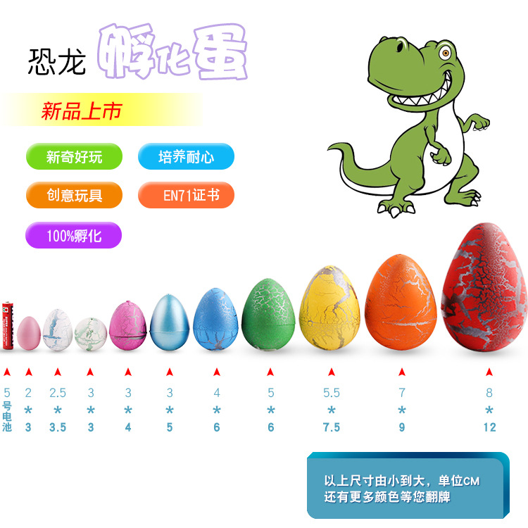 酷儿爽厂家直销小号泡水膨胀恐龙蛋创意玩具可定制新奇儿童孵化蛋详情图2