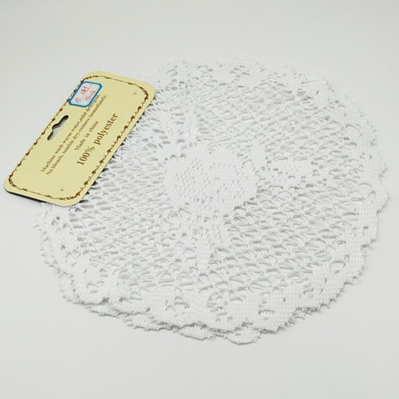 White heat-resistant, no-rinse tea table mat, tablecloth, and round lotus-shaped placemats Specification image