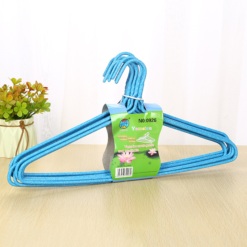 Wholesale household metal plastic-coated seamless hangers, simple and patterned adult hangers, men's and women's shirt drying racks details Picture