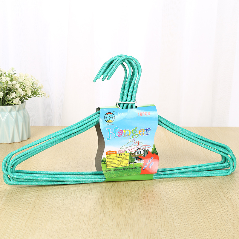 Modern and simple adult thickened clothes drying rack with hanging buckle design, easy to dry and leave no trace on the dipped plastic clothes rack Application Scenario