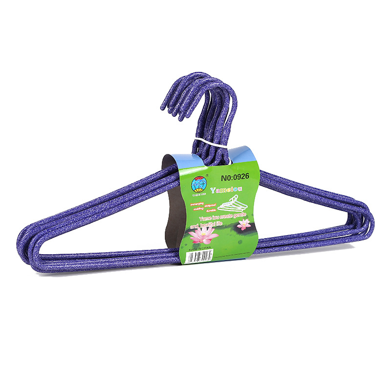 Wholesale household metal plastic-coated seamless hangers, simple and patterned adult hangers, men's and women's shirt drying racks Item Picture