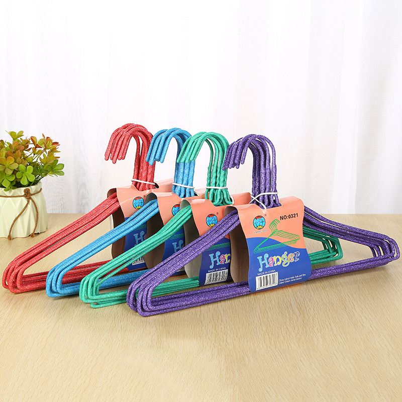 新款加长加粗结实简约花色款衣架宿舍晾衣架室内挂冬天的厚的衣服