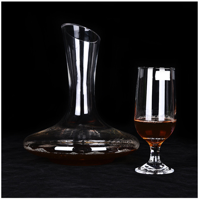 Crystal glass decanter, hand-handled wine pot, household restaurant quick handle decanter, wine pouring pot, household decanter, hotel decanter, glass decanter, decanter, wine pouring pot Specification image