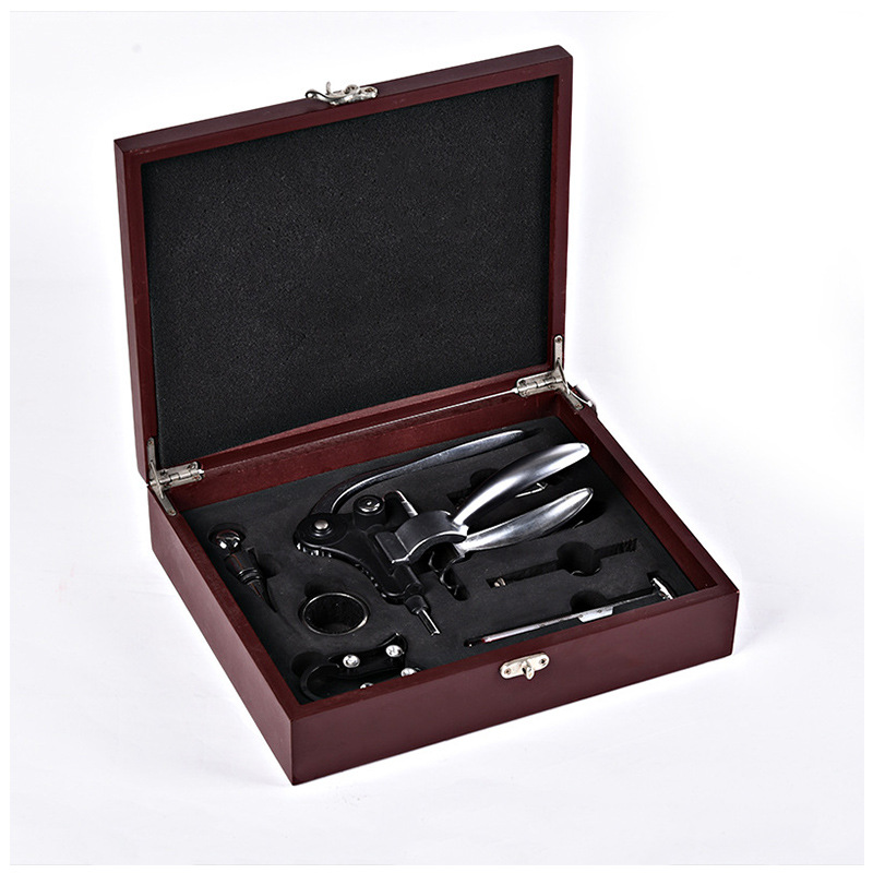 New high-end wine bottle opener set, wine ware set, kitchen tools factory direct sales, stainless steel wine ware set, bar supplies, stainless steel cocktail mixing tools, cocktail mixing tool accessories Specification image