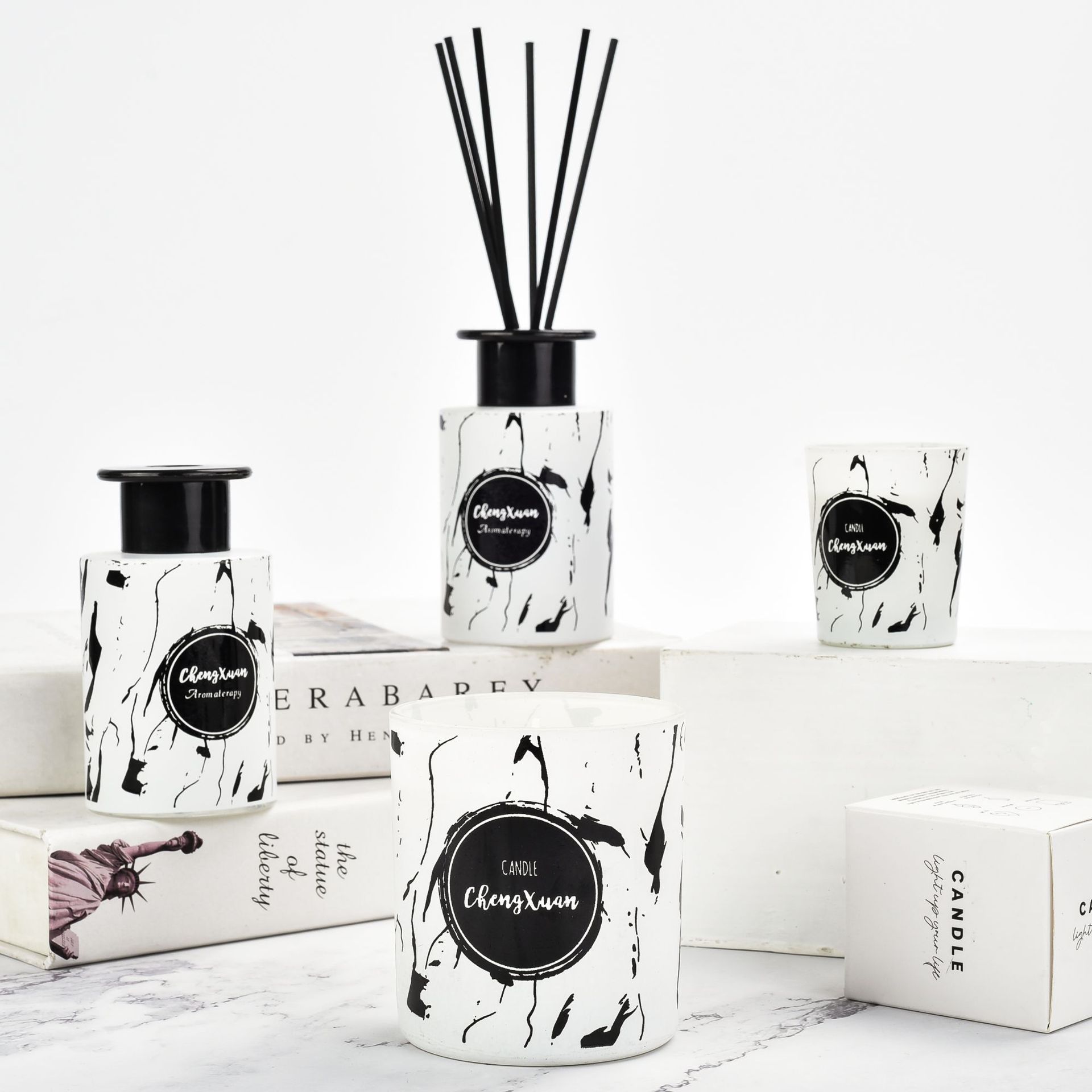 Ink Air 150ml Indoor Rattan Aromatherapy essential Oil Plant Incense gift Set soothes stress and purifies air thumbnail