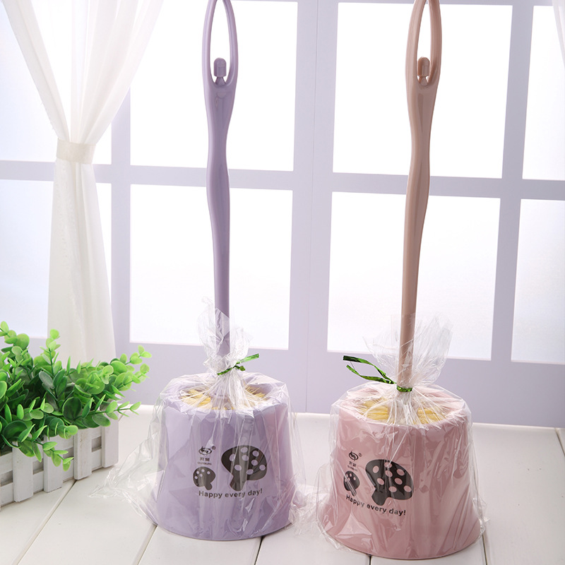 Toilet brush set Household soft hair no-dead toilet brush Creative toilet cleaner toilet brush Cleaning brush