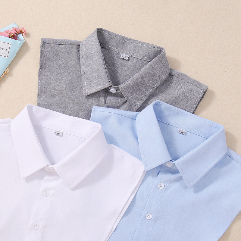 跑男尖领假领子男女通用假衣领秋冬季毛衣装饰领韩版牛津纺假领子