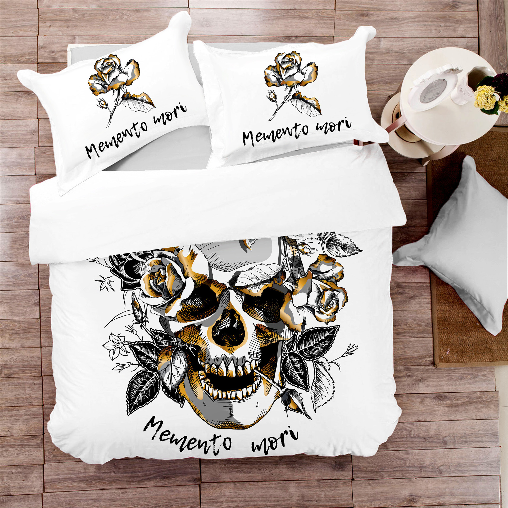 Bedding Skull 3D Digital Printing 3-Piece Set 4-Piece Set Customizable Kit details Picture