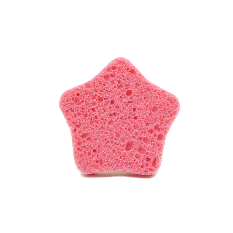Wholesale wood pulp cotton star-shaped German fiber wood pulp cotton makeup remover wood pulp sponge powder puff cleaning face wash puff Item Picture