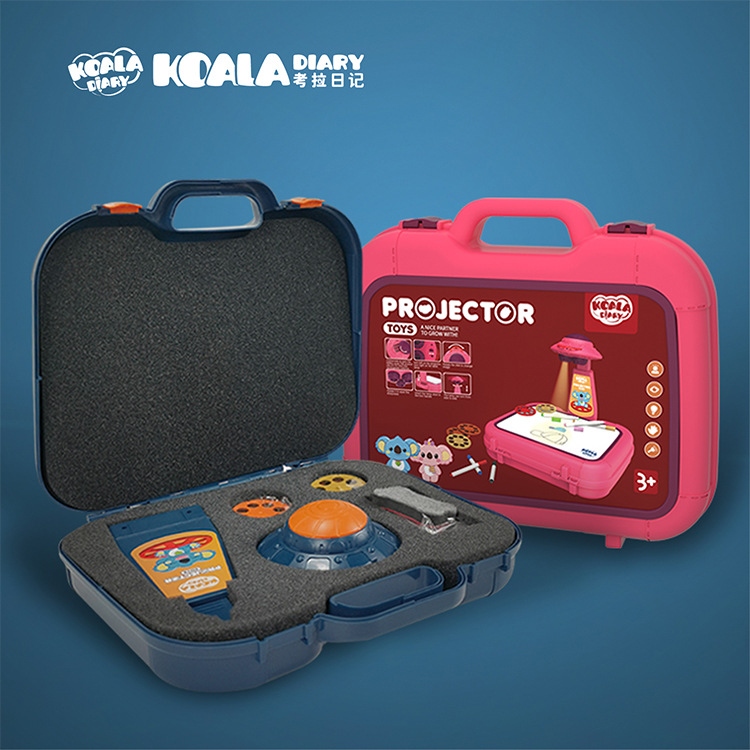 Koala Diary Children's Projection Painting Machine, Projection suitcase, Graffiti Writing Board, Illuminated Music, writing and painting board full figure