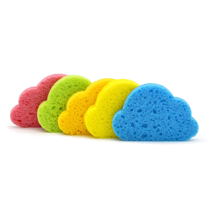 Factory wholesale wood pulp cotton face wash, cloud-shaped cleansing face wash, decontamination and cleaning wood pulp cotton details Picture