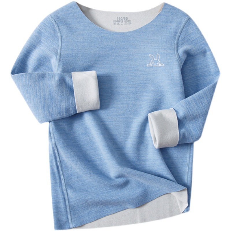 打底衫/儿童无痕保暖/德绒背心白底实物图