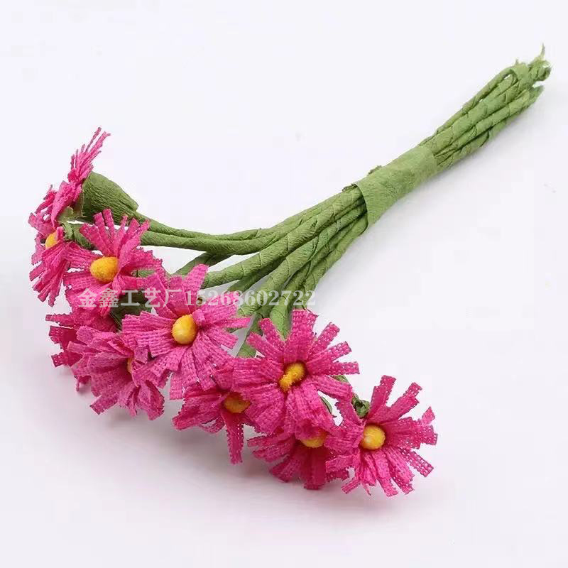 小菊花迷你小花束波斯菊非洲菊婚庆喜糖盒装饰花环头饰衣帽辅料